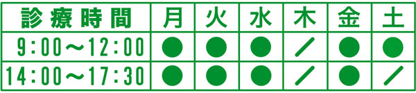 岩手県奥州市の婦人科 見分森・丸田クリニック/診療時間